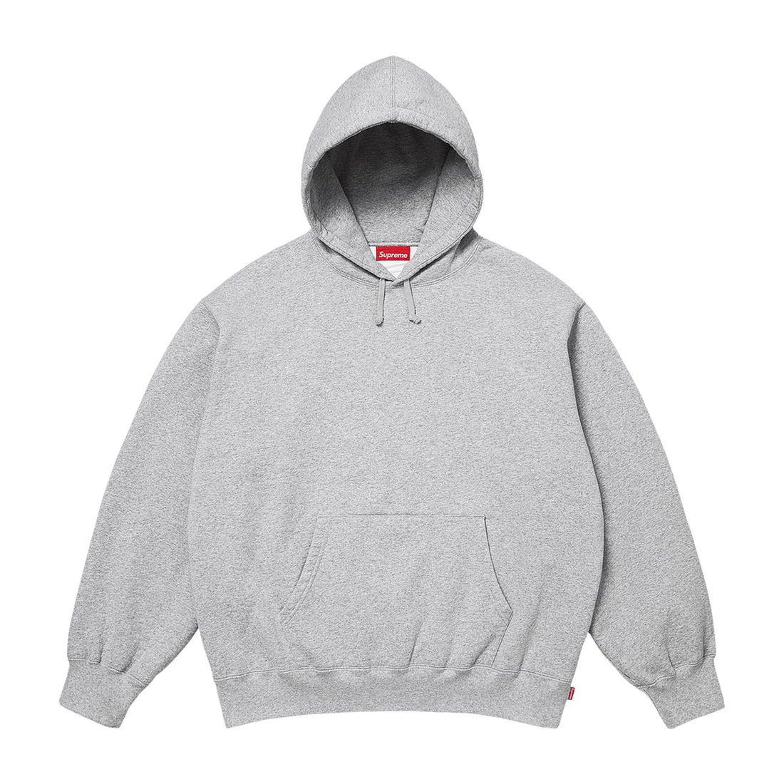 SUPREME HOODIE 'SATIN APPLIQUE HEATHER GREY'