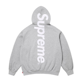 SUPREME HOODIE 'SATIN APPLIQUE HEATHER GREY'