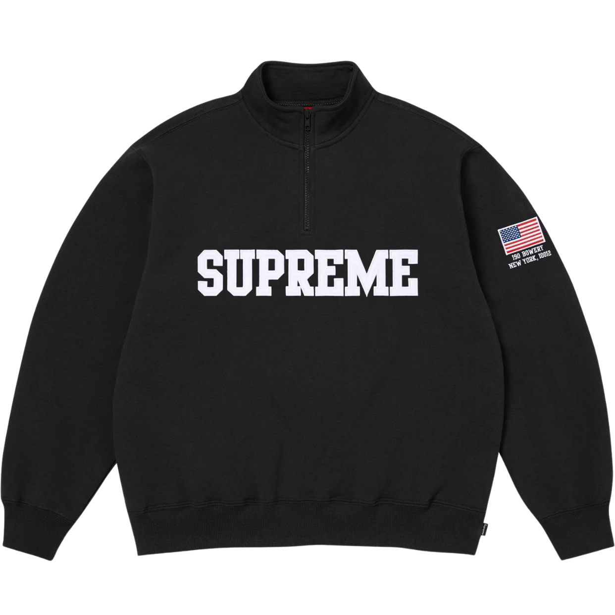 SUPREME HALF-ZIP 'FLAG BLACK'