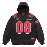 SUPREME JERSEY 'FOOTBALL HOODED BLACK'