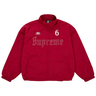 SUPREME TRACK JACKET 'UMBRO RHINESTONE RED'