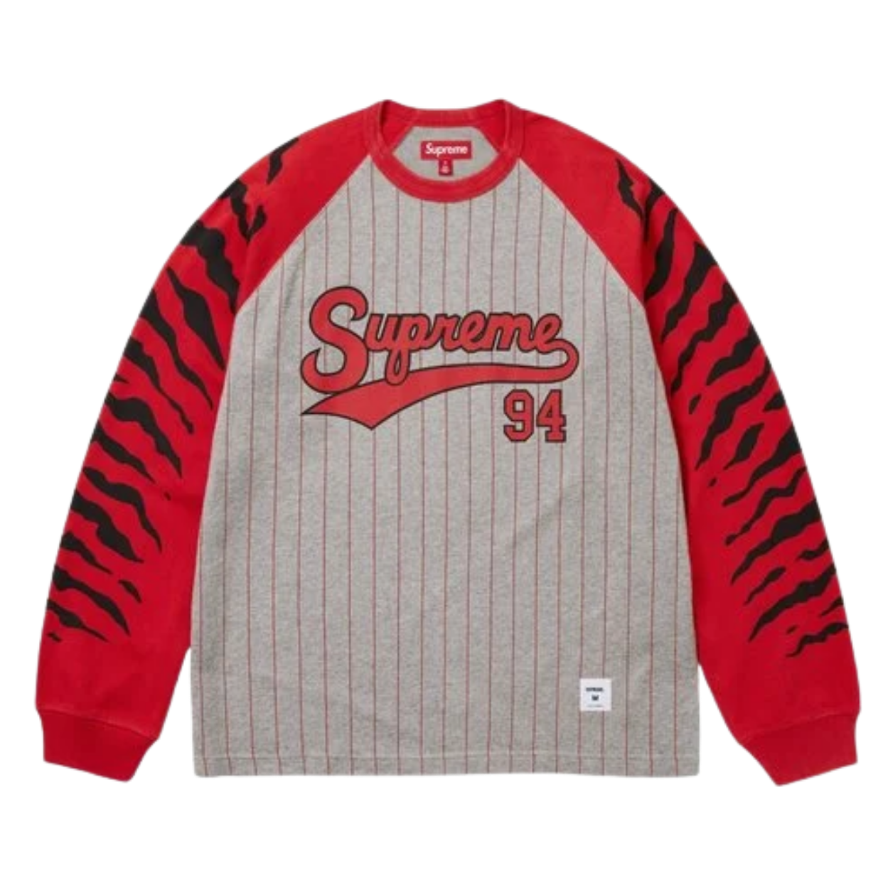 SUPREME LONGSLEEVE 'TIGER RAGLAN HEATHER GRAY'