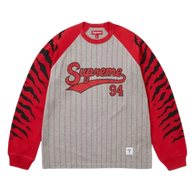 SUPREME LONGSLEEVE 'TIGER RAGLAN HEATHER GRAY'