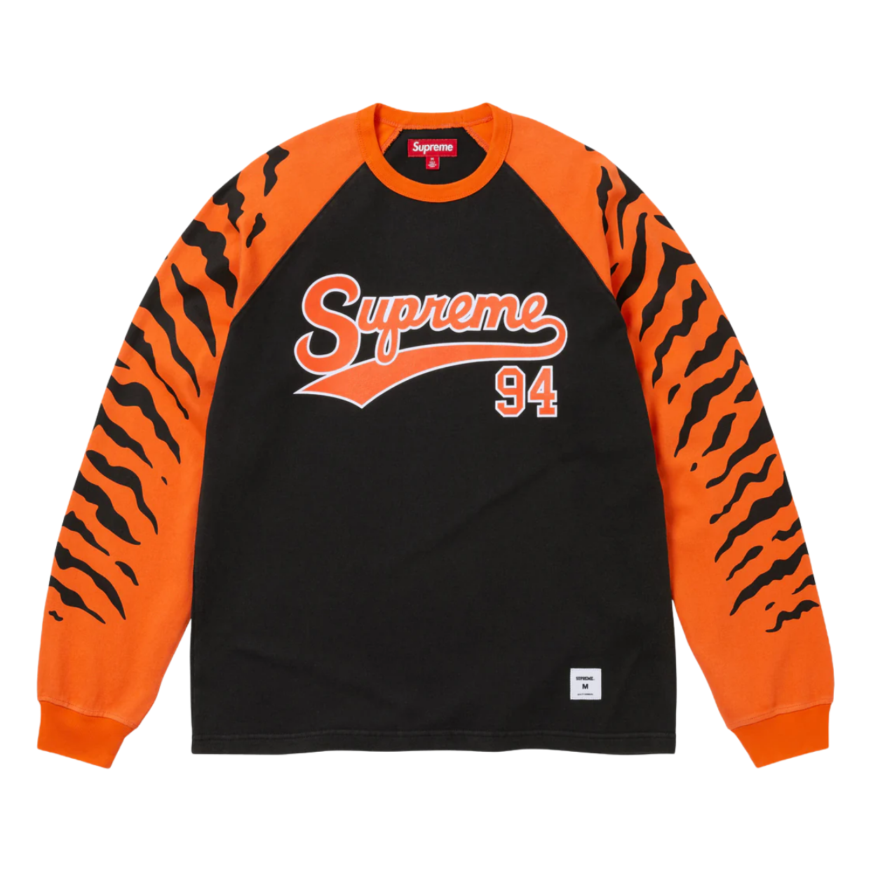 SUPREME LONGSLEEVE 'TIGER RAGLAN ORANGE BLACK'