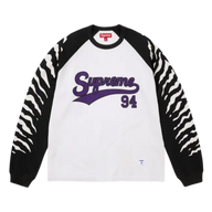 SUPREME LONGSLEEVE 'TIGER RAGLAN WHITE PURPLE'