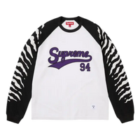 SUPREME LONGSLEEVE 'TIGER RAGLAN WHITE PURPLE'