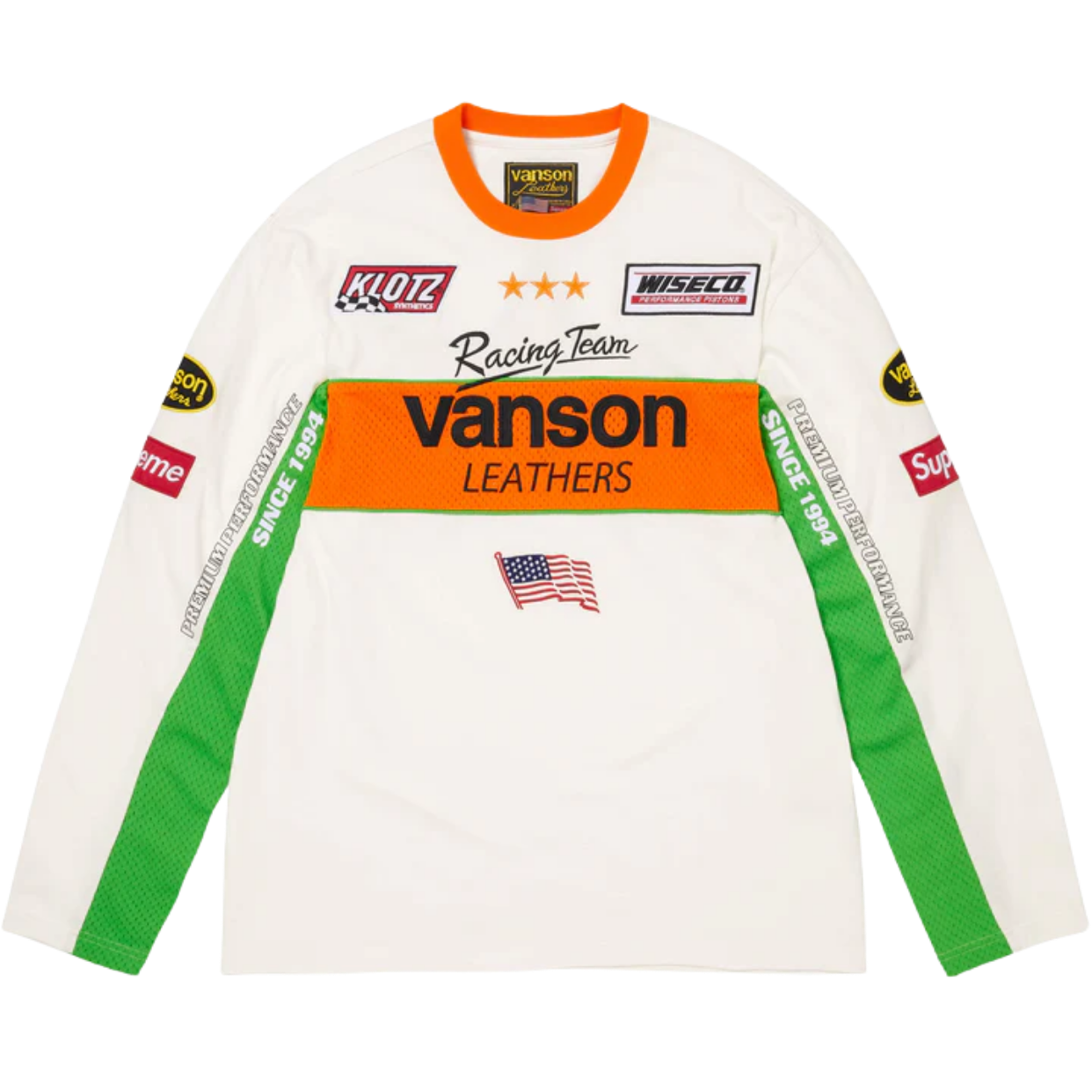SUPREME LONGSLEEVE 'VANSON WHITE'