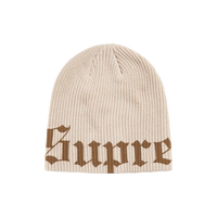 SUPREME BEANIE 'NEW ERA OLD ENGLISH STONE'