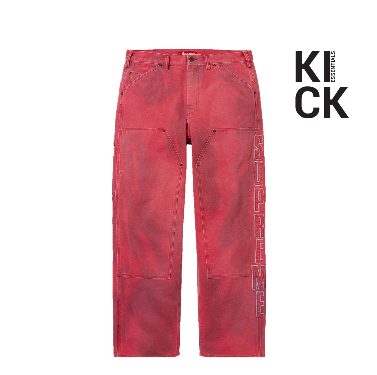 SUPREME PANT 'REFLECTIVE DOUBLE KNEE RED (FW25)'
