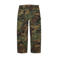 SUPREME JEANS 'JACQUARD LOGOS DOUBLE KNEE WOODLAND CAMO'