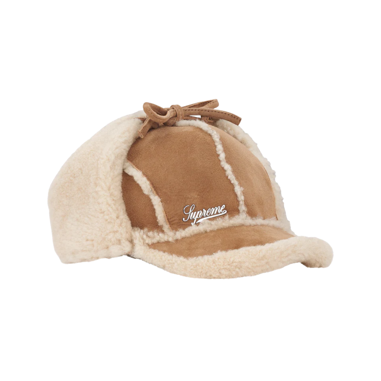 SUPREME CAP 'SHEARLING EARFLAP TAN'