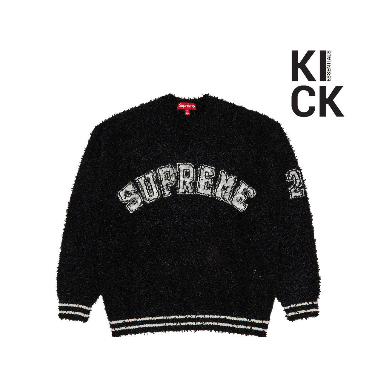 SUPREME SWEATER 'TEXTURED ARC BLACK'