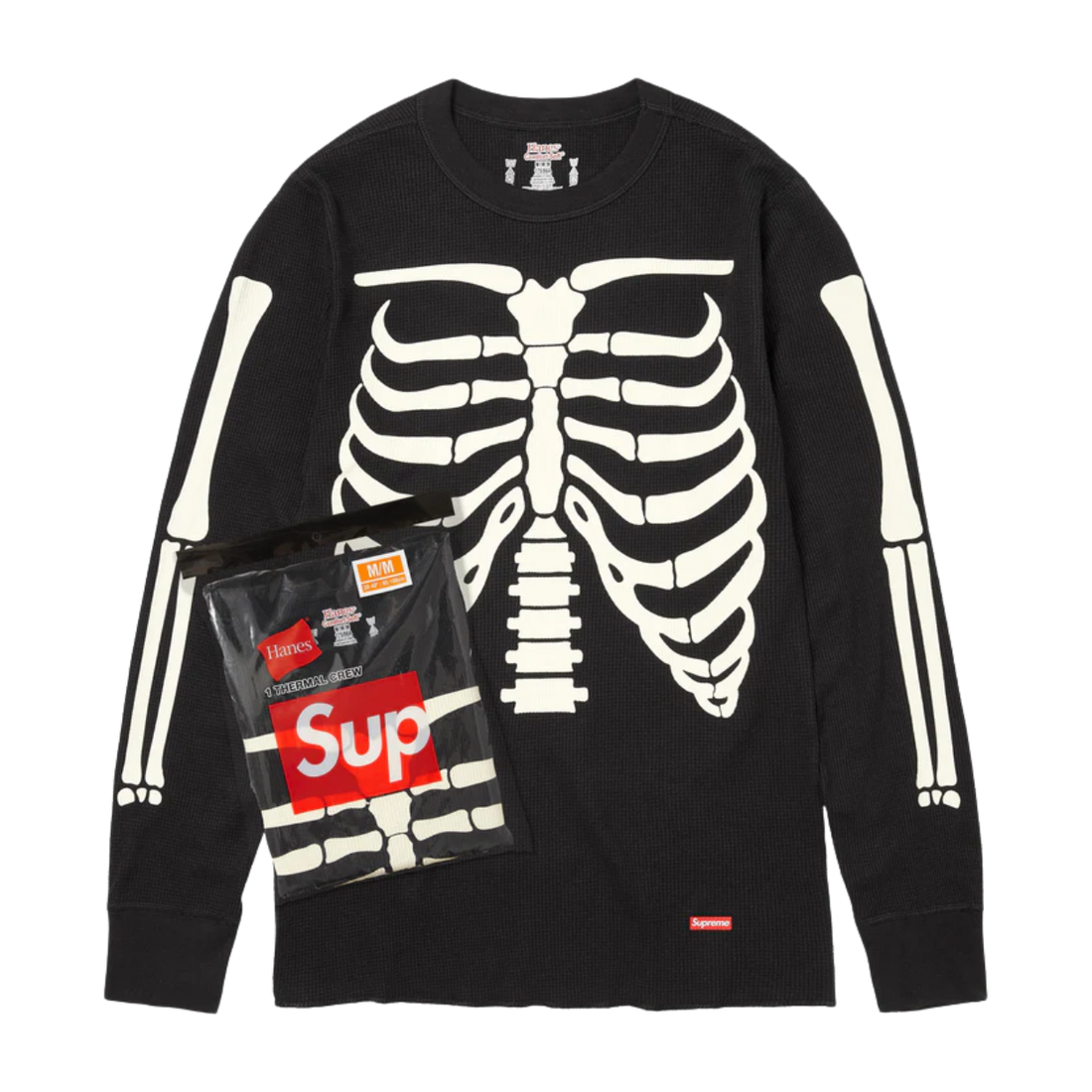 SUPREME TEE 'BONES THERMAL BLACK'