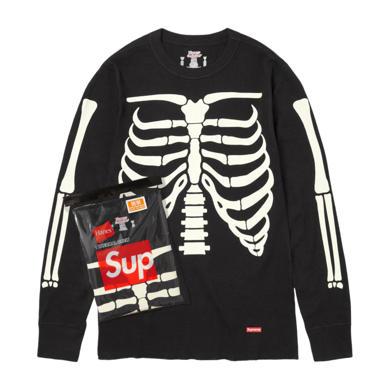 SUPREME TEE 'BONES THERMAL BLACK'