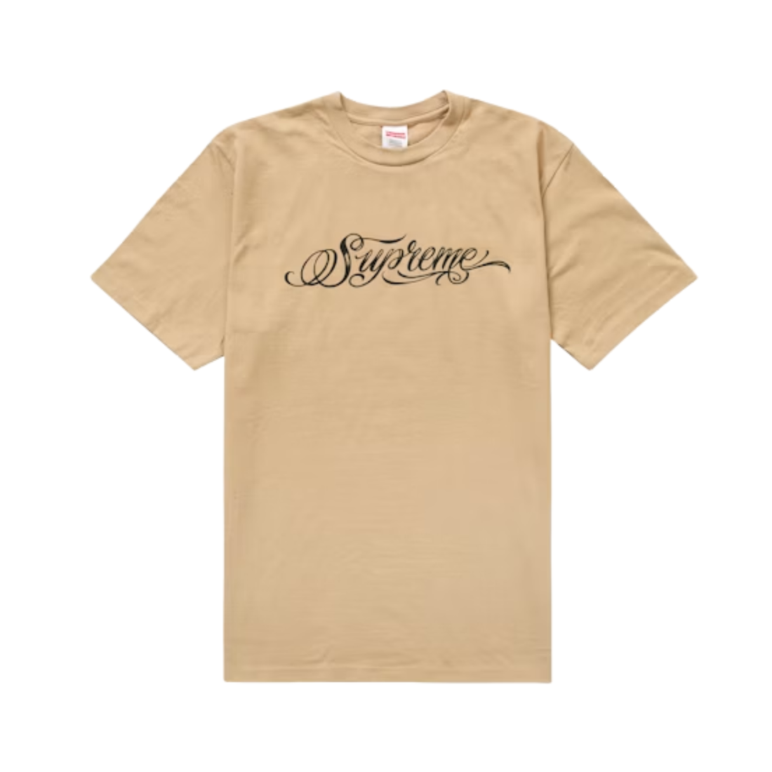 SUPREME TEE 'SCRIPT KHAKI'