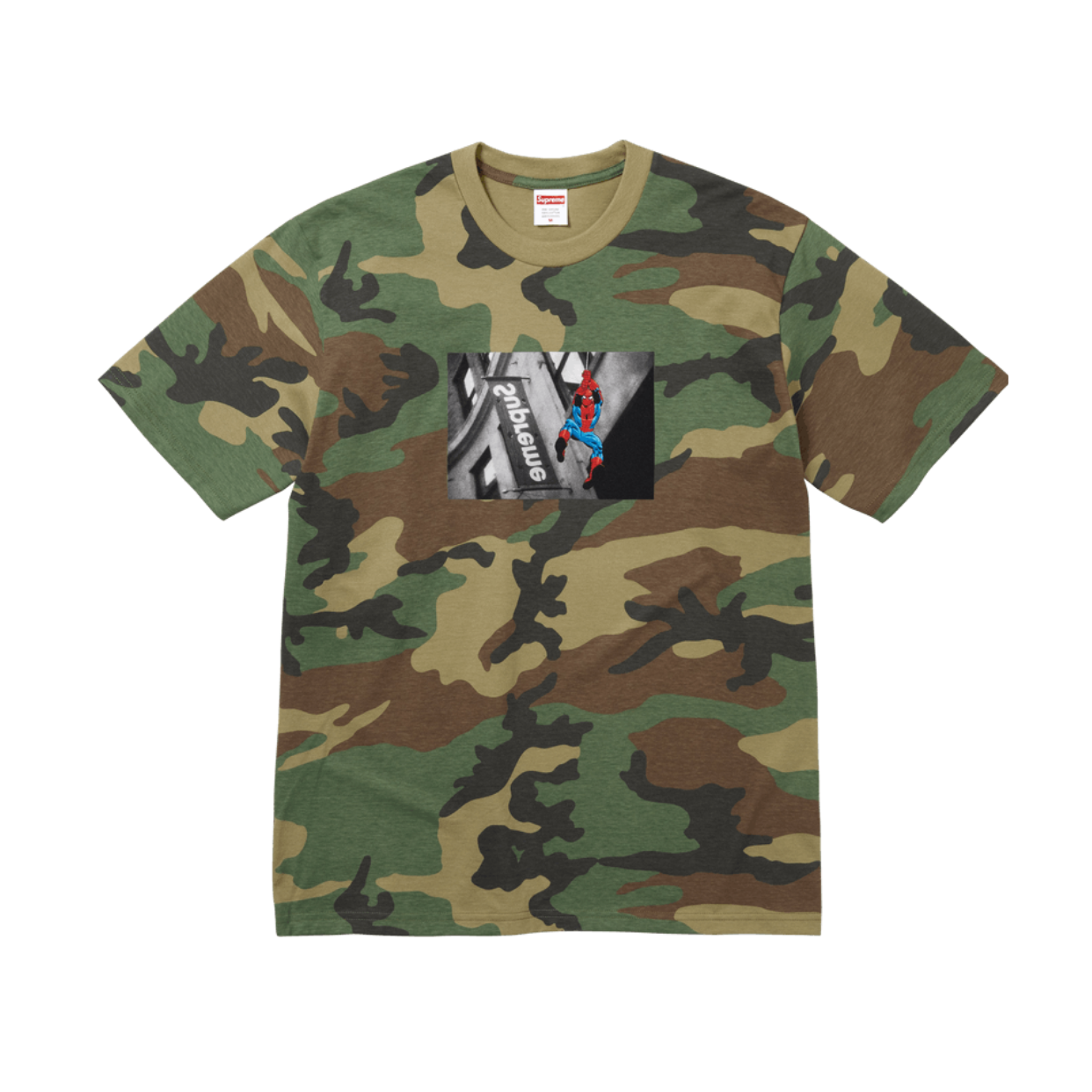 SUPREME TEE 'SPIDER-MAN WOODLAND CAMO'
