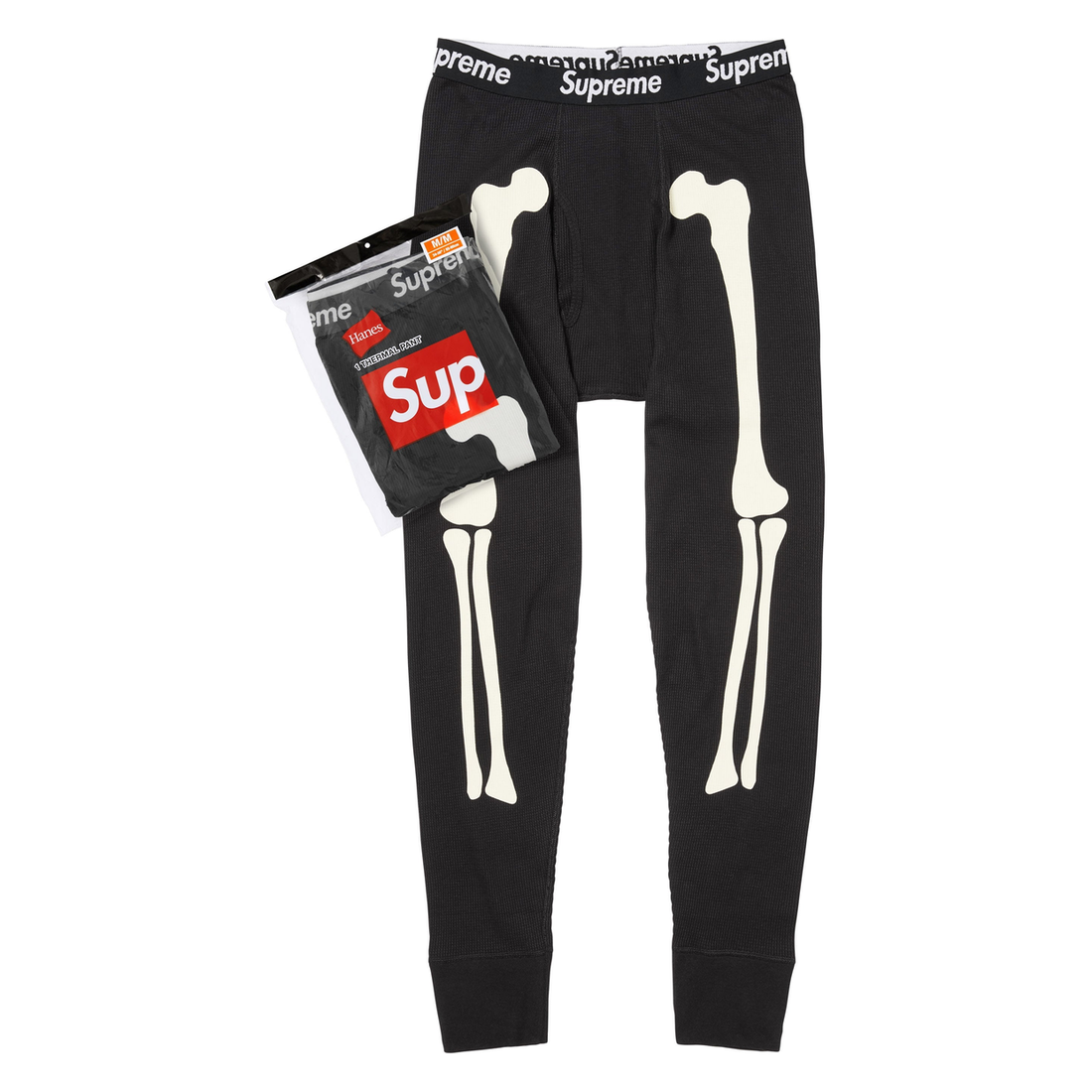 Supreme Thermal Pant 'Hanes Bones Black'