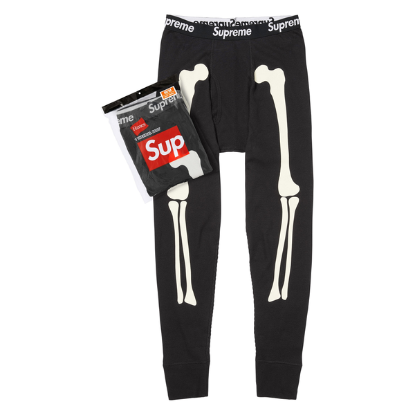 Supreme Thermal Pant 'Hanes Bones Black'