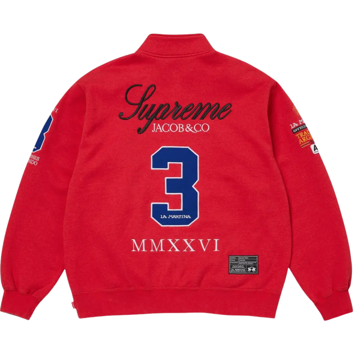 SUPREME ZIP-UP 'LA MARTINA JACOB & CO RED'