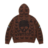 SUPREME ZIP-UP 'VANSON LEATHERS SKULL BROWN'