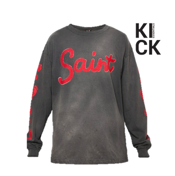 SAINT MICHAEL LONGSLEEVE 'FOOTPRINT BLACK'