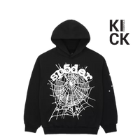 SPIDER HOODIE 'BLACK WHITE WEB'