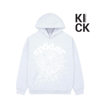 SPIDER HOODIE 'GREY WHITE WEB'