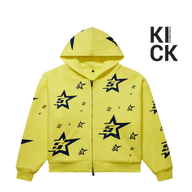 SPIDER HOODIE 'ZIP YELLOW STAR'