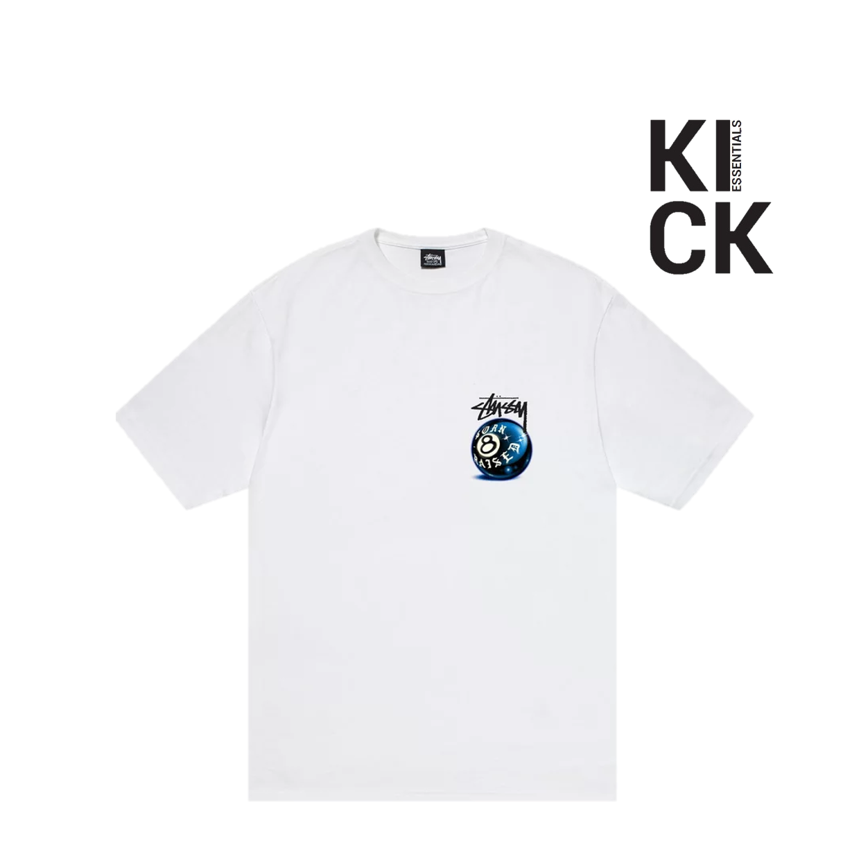 STUSSY TEE 'BORN X RAISED WHITE'