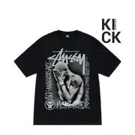 STUSSY TEE 'GOLDIE METALHEADZ 30 BLACK'