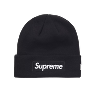 SUPREME BEANIE 'BLACK BLACK LOGO'