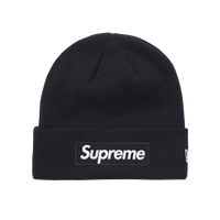 SUPREME BEANIE 'BLACK BLACK LOGO'