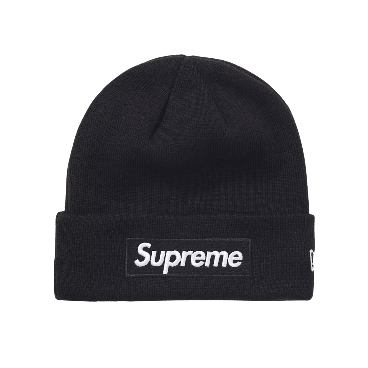 SUPREME BEANIE 'BLACK BLACK LOGO'