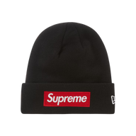 SUPREME BEANIE 'BLACK RED LOGO'