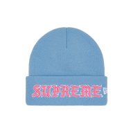 SUPREME BEANIE 'NEW ERA OLD ENGLISH LIGHT BLUE'
