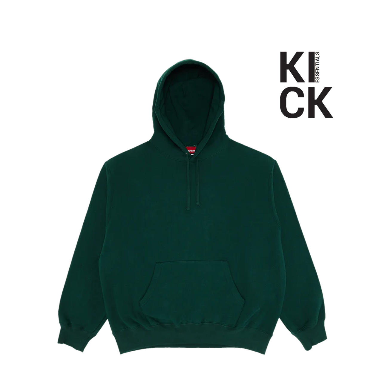 SUPREME HOODIE 'APPLIQUE SATIN DARK GREEN'