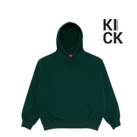SUPREME HOODIE 'APPLIQUE SATIN DARK GREEN'