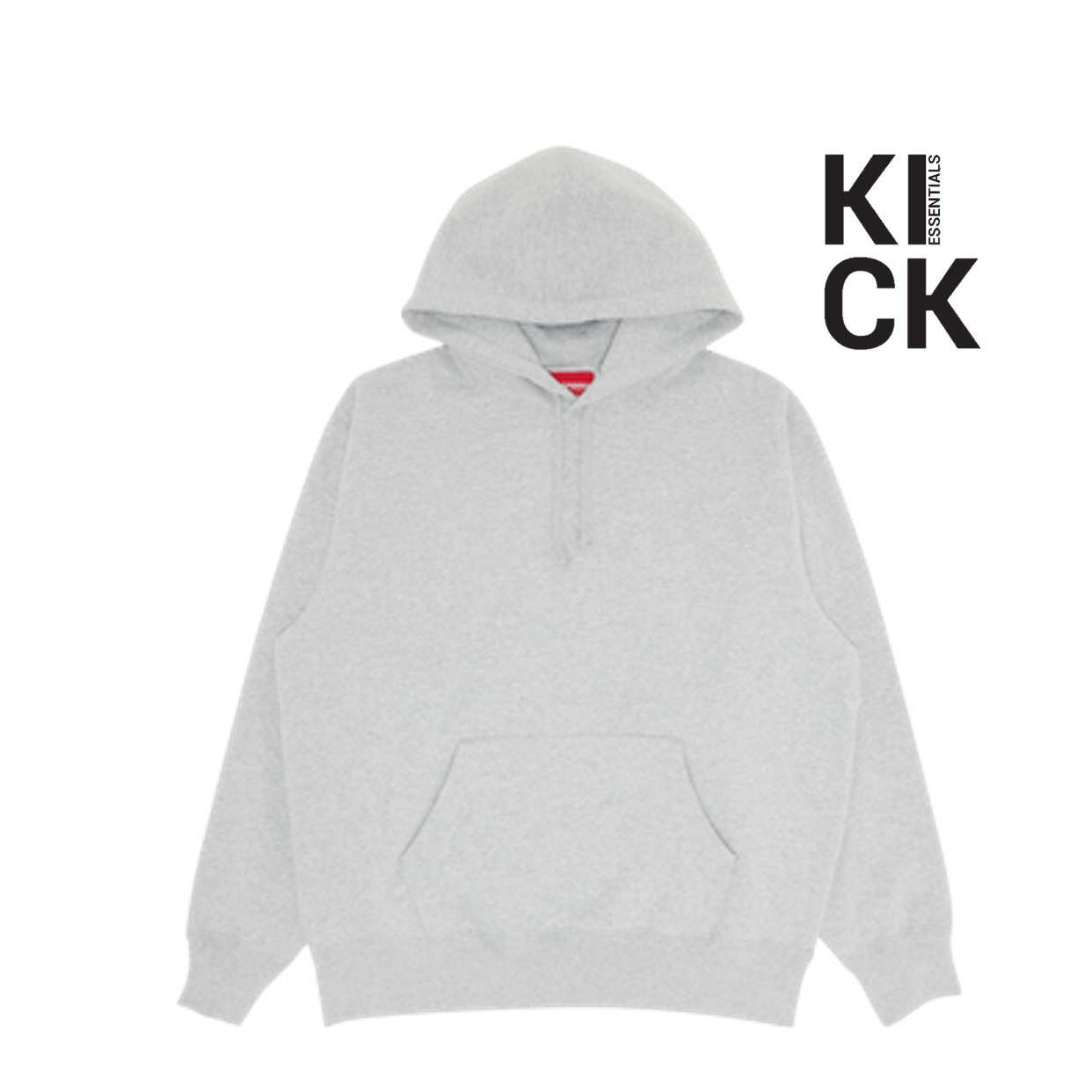 SUPREME HOODIE 'APPLIQUE SATIN HEATHER GREY'