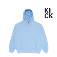 SUPREME HOODIE 'APPLIQUE SATIN LIGHT BLUE'