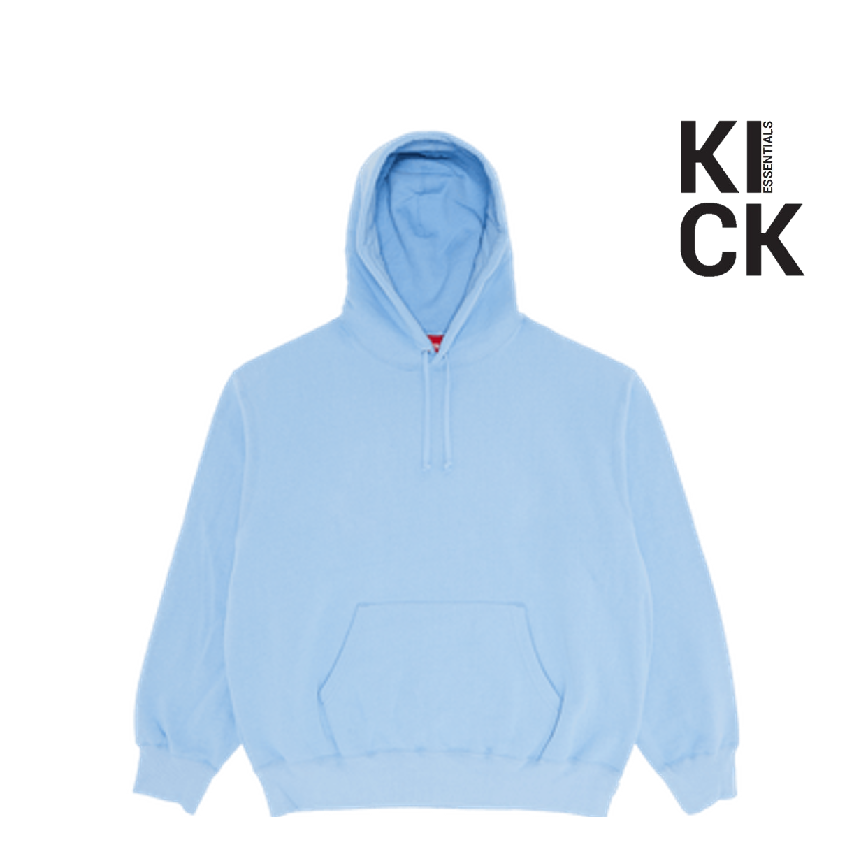 SUPREME HOODIE 'APPLIQUE SATIN LIGHT BLUE'