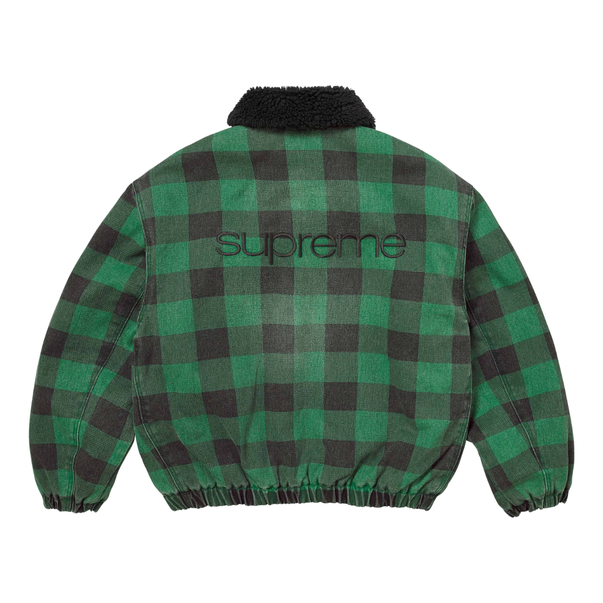 SUPREME JACKET 'FAUX SHEARLING PLAID'