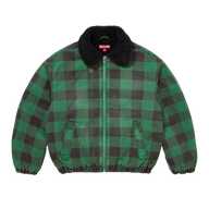 SUPREME JACKET 'FAUX SHEARLING PLAID'