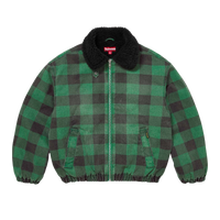 SUPREME JACKET 'FAUX SHEARLING PLAID'