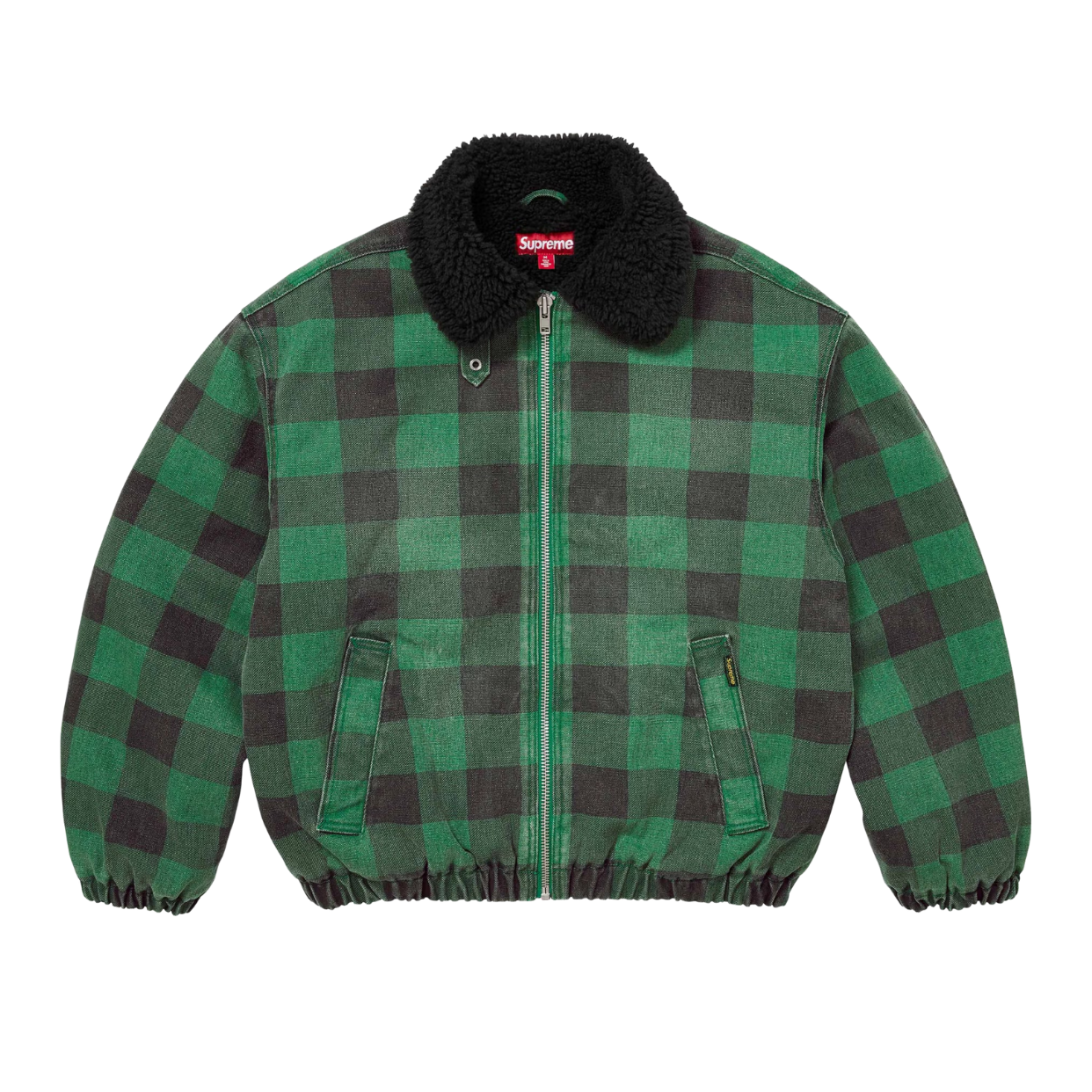 SUPREME JACKET 'FAUX SHEARLING PLAID'