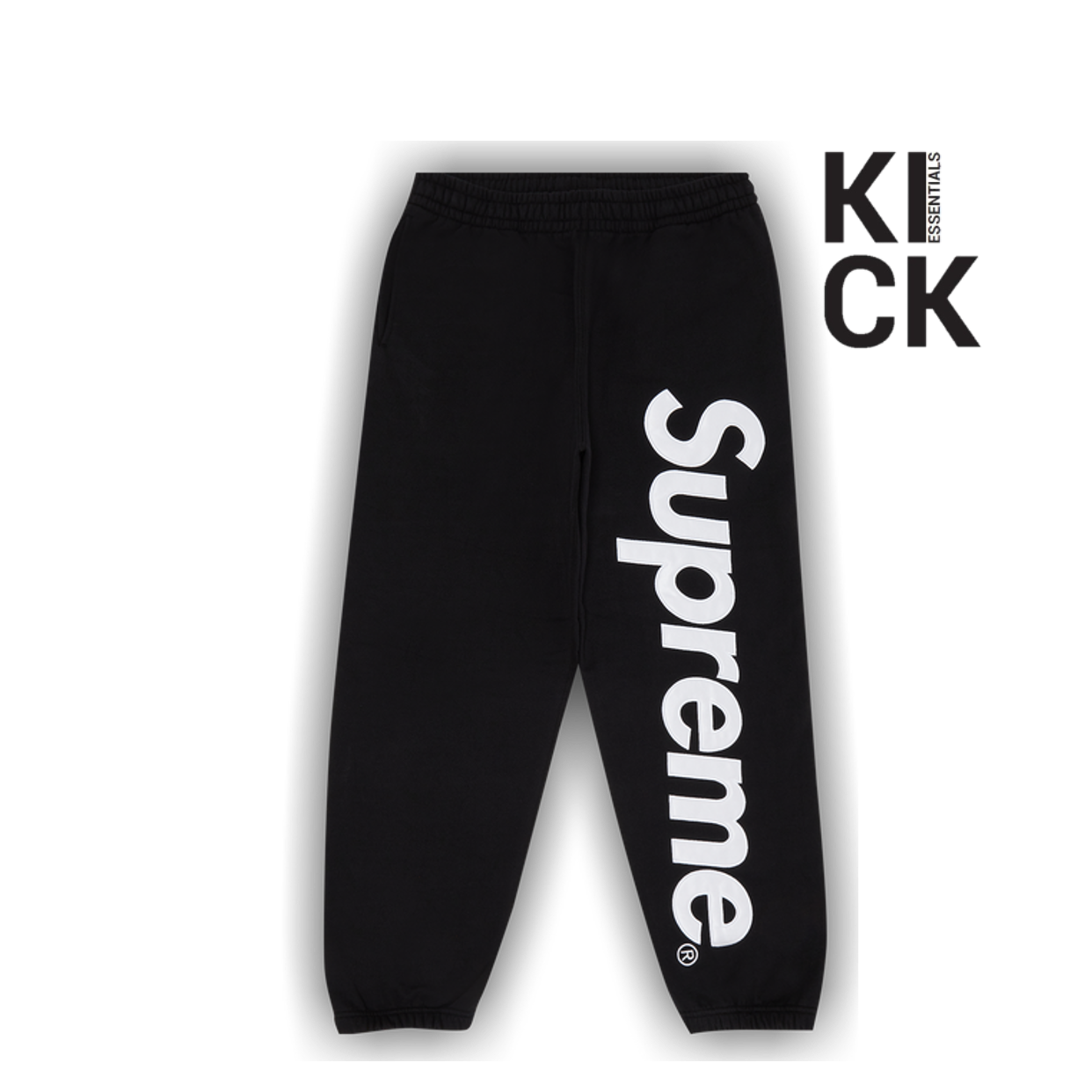 SUPREME PANT 'APPLIQUE SATIN BLACK'