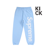 SUPREME PANT 'APPLIQUE SATIN LIGHT BLUE'