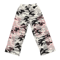 TEMPORARY FOREVERS PANT 'CAMO GREY PINK LETTERING'