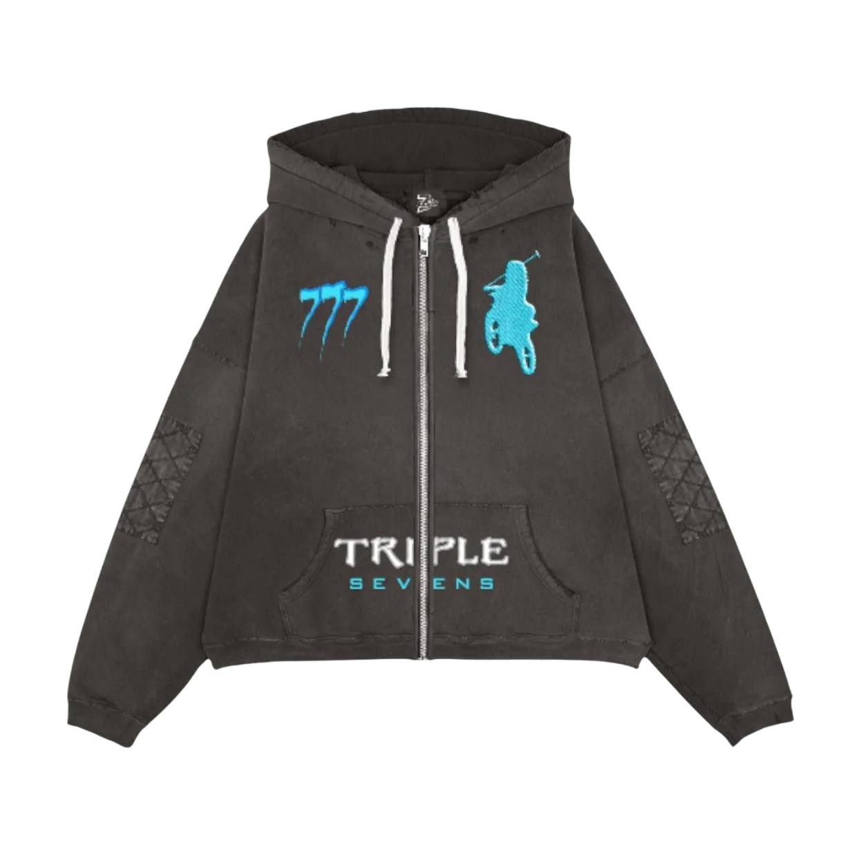 TRIPLE SEVEN HOODIE 'MOTO BLACK'