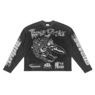 TRIPLE SEVEN LONGSLEEVE 'WAFFLE KNIT BLACK'