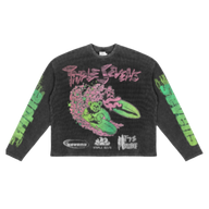 TRIPLE SEVEN LONGSLEEVE 'WAFFLE KNIT BLACK GREEN'